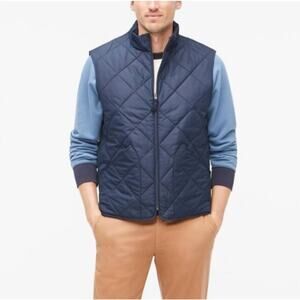 J.Crew Men’s Authentic Outerwear Navy Quilted Zip Up Vest Size M
